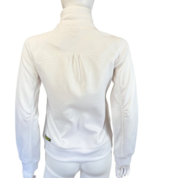 Adidas Originals Track Jacket Womens M White Green Full Zip 3-Stripes Logo Y2K - Picture 6 of 9